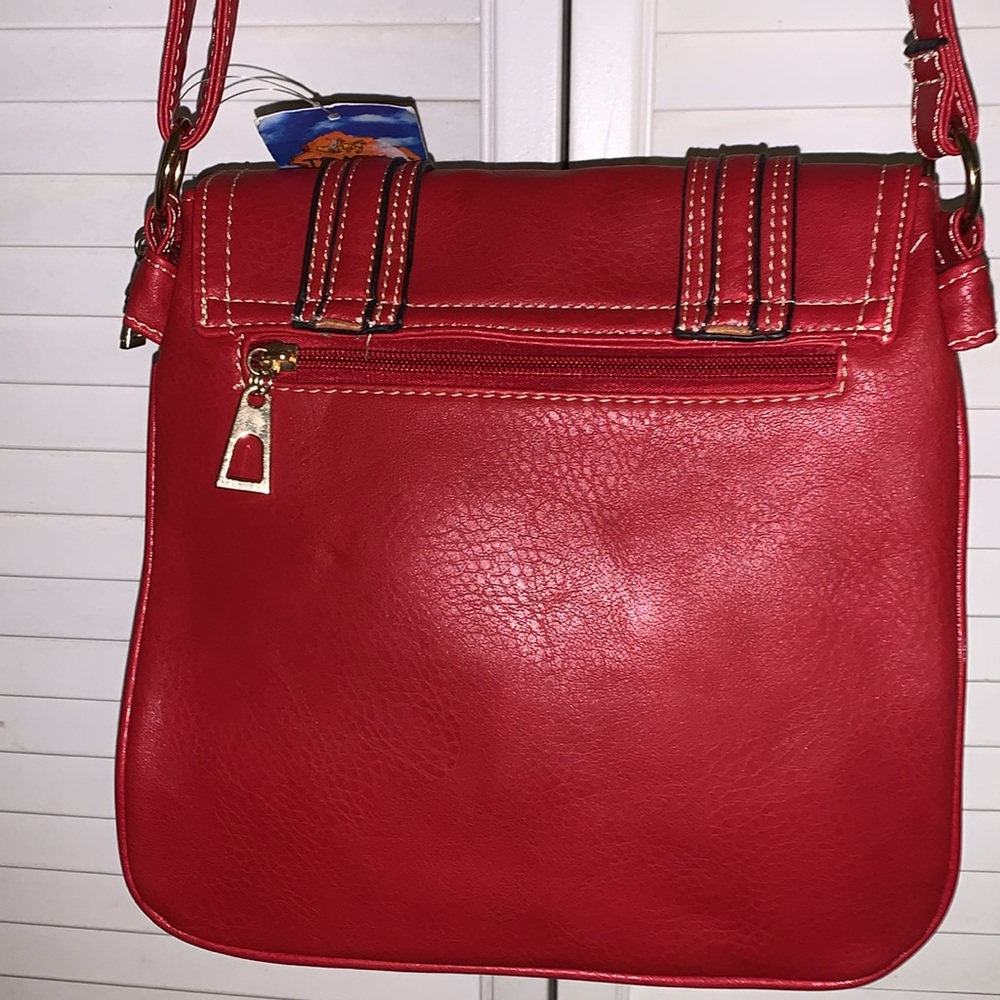 Traffic vintage Crossbody Bag with Gold Accents nwt - Picture 3 of 10